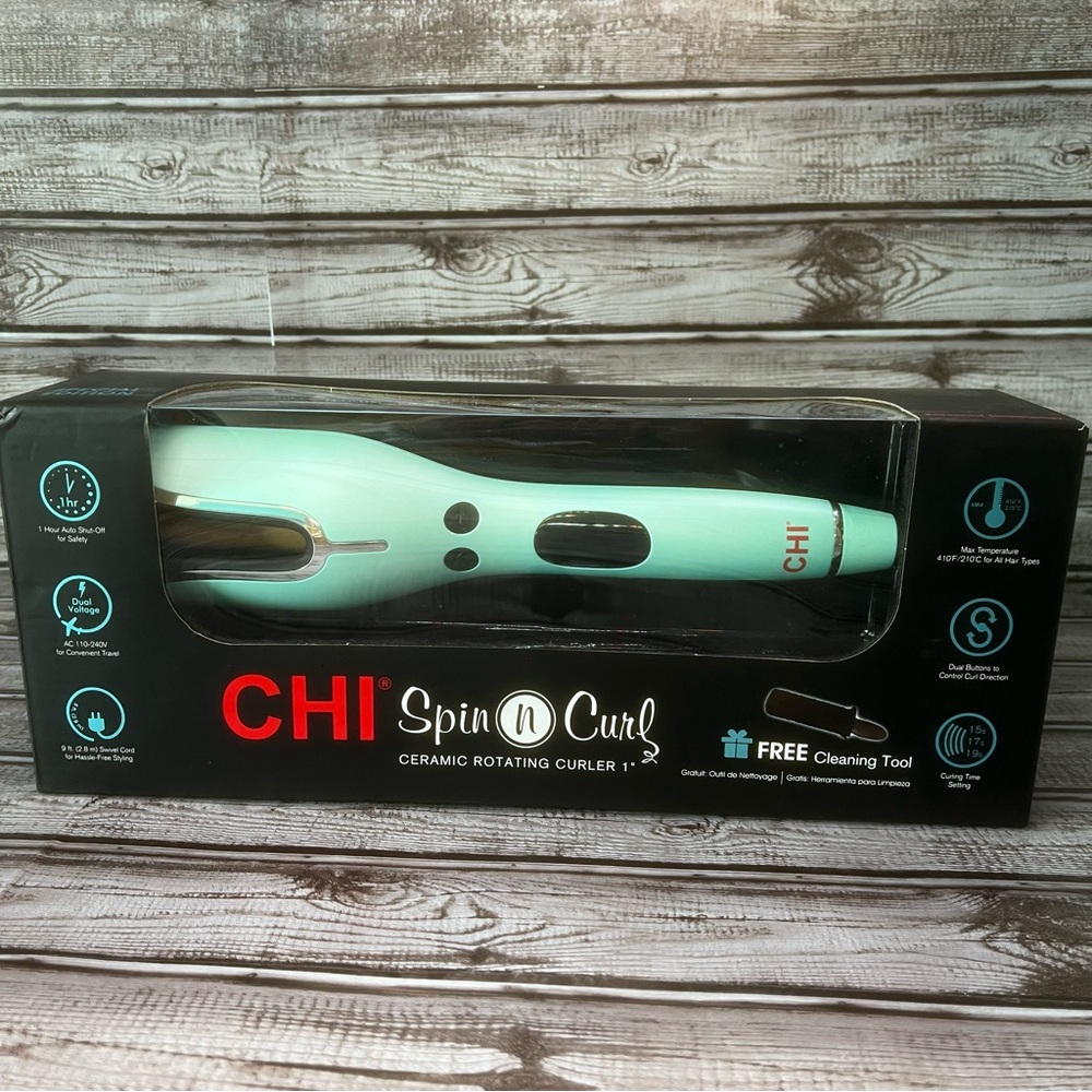 CHI Spin N Curl Curling Iron Special Edition Mint Green
